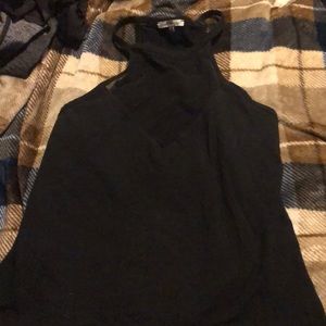 Black mesh halter neck shirt!